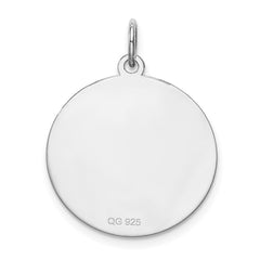 Sterling Silver Rhodium-plated Brocaded Letter F Initial Charm QC4162F