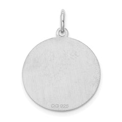 Sterling Silver Rhodium-plated Brocaded Letter G Initial Charm QC4162G