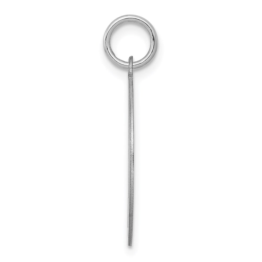 Sterling Silver Rhodium-plated Brocaded Letter J Initial Charm QC4162J