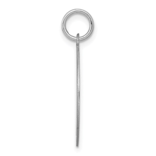 Sterling Silver Rhodium-plated Brocaded Letter J Initial Charm QC4162J