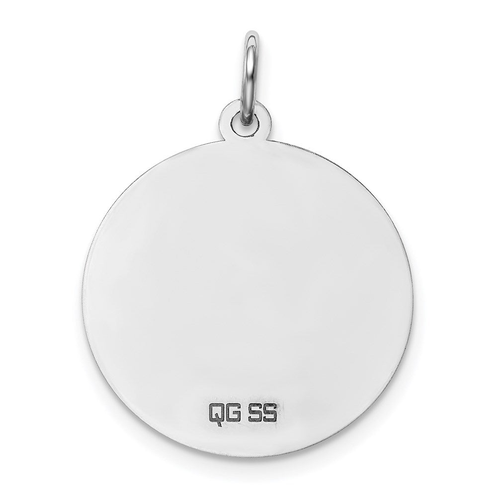 Sterling Silver Rhodium-plated Brocaded Letter K Initial Charm QC4162K