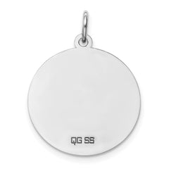 Sterling Silver Rhodium-plated Brocaded Letter K Initial Charm QC4162K