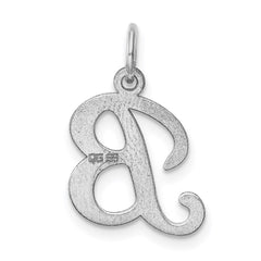 Sterling Silver Rhodium-plated Stamped Letter B Initial Charm QC4163B