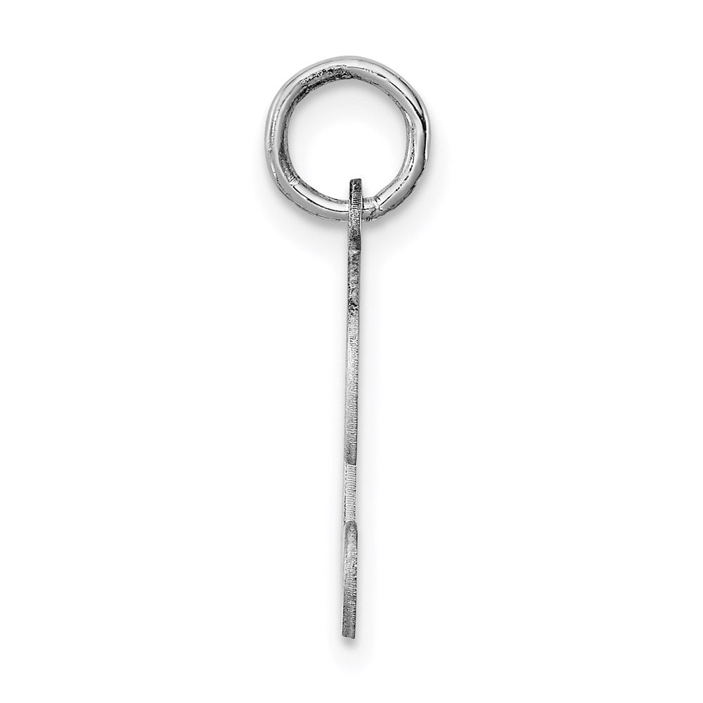 Sterling Silver Rhodium-plated Stamped Letter D Initial Charm QC4163D