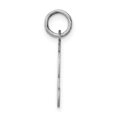 Sterling Silver Rhodium-plated Stamped Letter D Initial Charm QC4163D