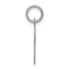 Sterling Silver Rhodium-plated Stamped Letter E Initial Charm QC4163E