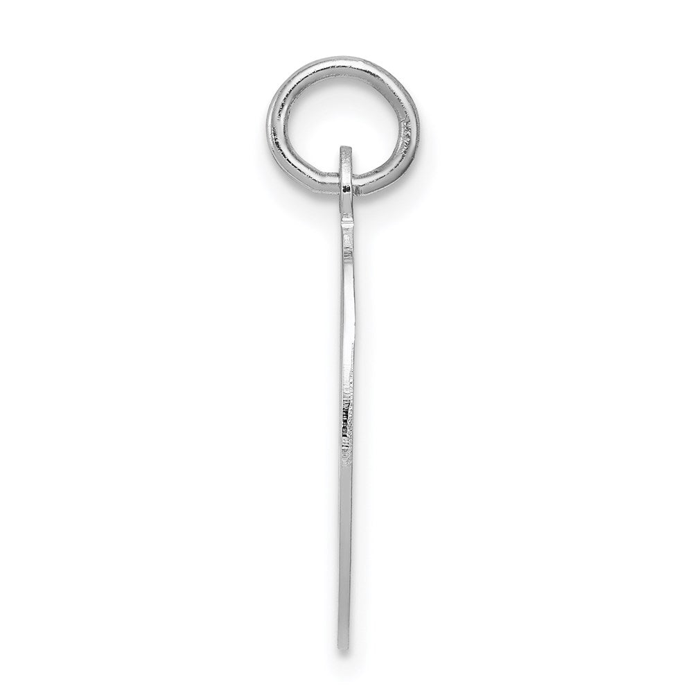 Sterling Silver Rhodium-plated Stamped Letter O Initial Charm QC4163O