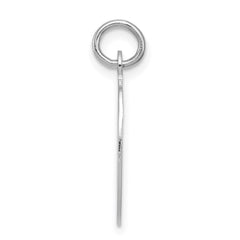 Sterling Silver Rhodium-plated Stamped Letter O Initial Charm QC4163O