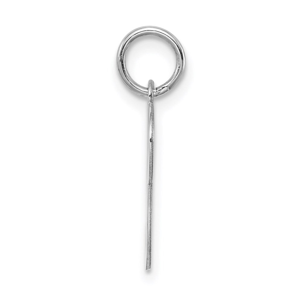 Sterling Silver Rhodium-plated Stamped Letter P Initial Charm QC4163P