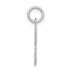 Sterling Silver Rhodium-plated Stamped Letter R Initial Charm QC4163R