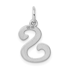 Sterling Silver Rhodium-plated Stamped Letter S Initial Charm QC4163S