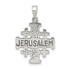 Sterling Silver Antiqued Jerusalem Crusader Pendant QC4327