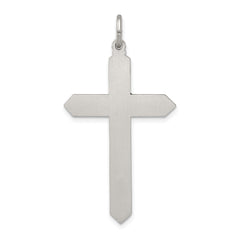 Sterling Silver Red Glass July Birthstone Antiqued Cross Pendant QC4334