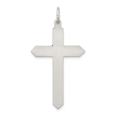 Sterling Silver Antiqued November Glass Birthstone Cross Pendant QC4338