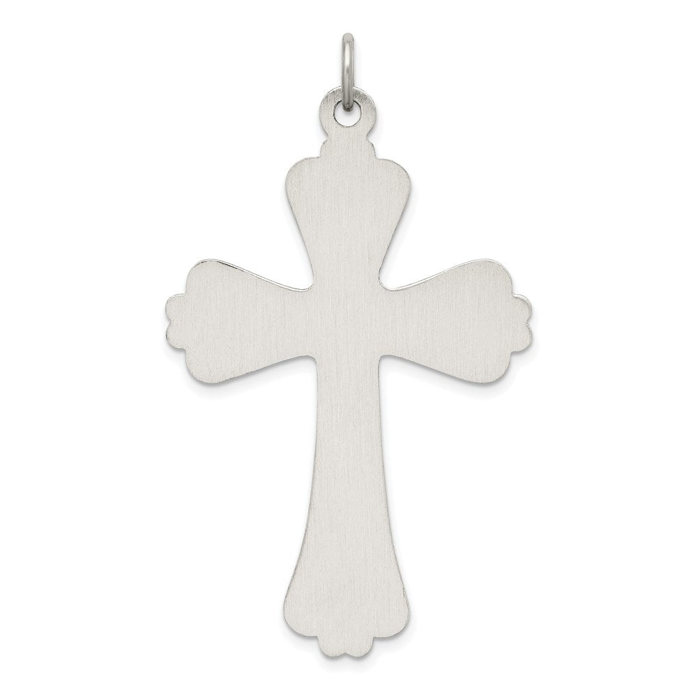 Sterling Silver Antiqued Cross Charm QC434