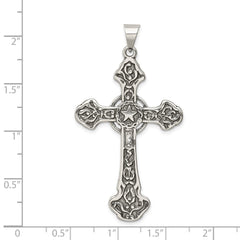 Sterling Silver Antiqued Cross Pendant QC4346