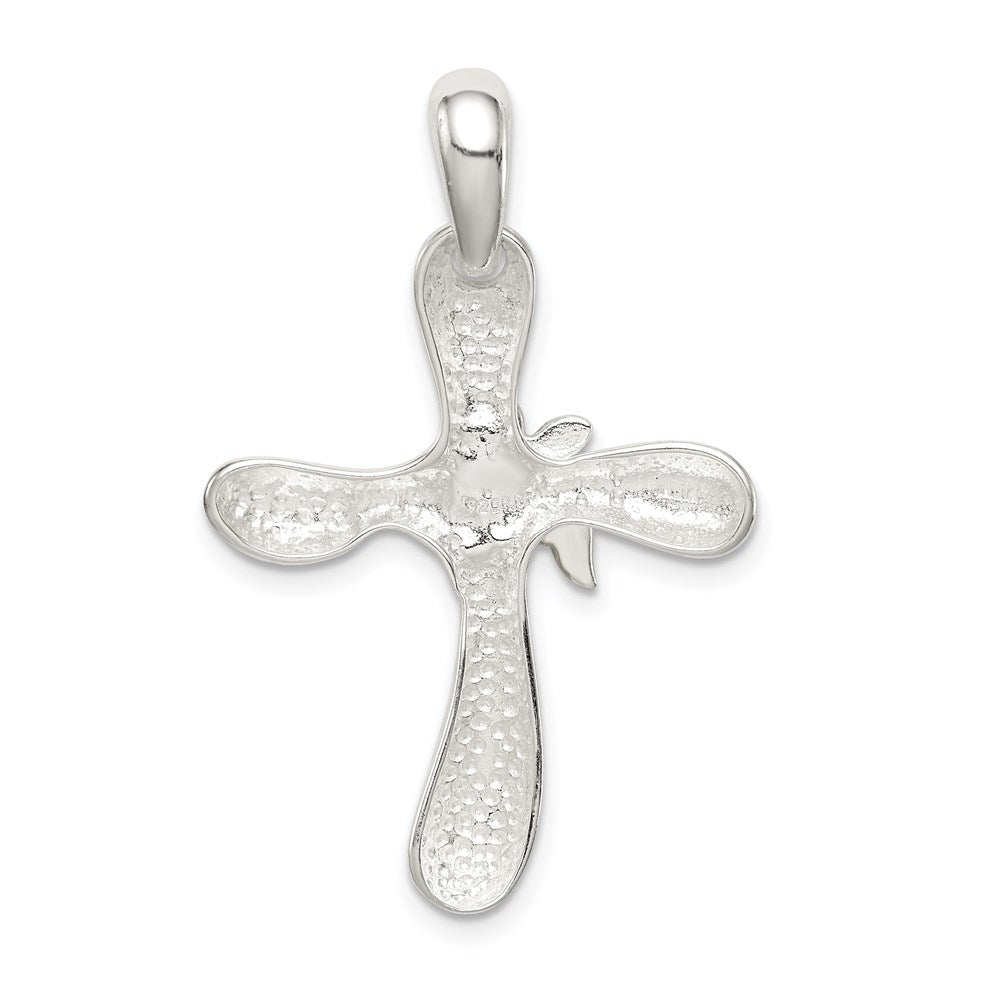 Sterling Silver & Vermeil Dove Cross Pendant QC4347