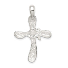 Sterling Silver & Vermeil Dove Cross Pendant QC4347