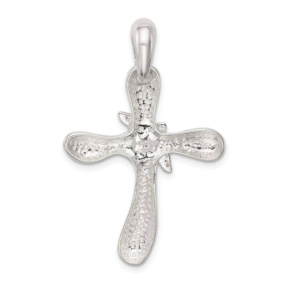 Sterling Silver Dove Cross Pendant QC4348