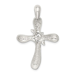 Sterling Silver Dove Cross Pendant QC4348