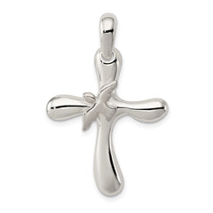 Sterling Silver Dove Cross Pendant QC4348