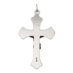 Sterling Silver Antiqued INRI Crucifix Pendant QC435
