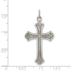 Sterling Silver Antiqued Cross Pendant QC436