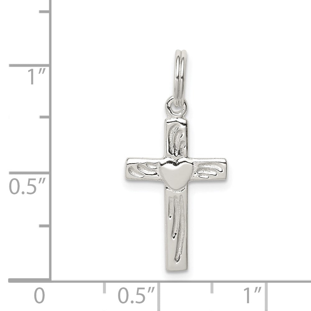 Sterling Silver Rhodium-plated Latin Cross Charm QC4367