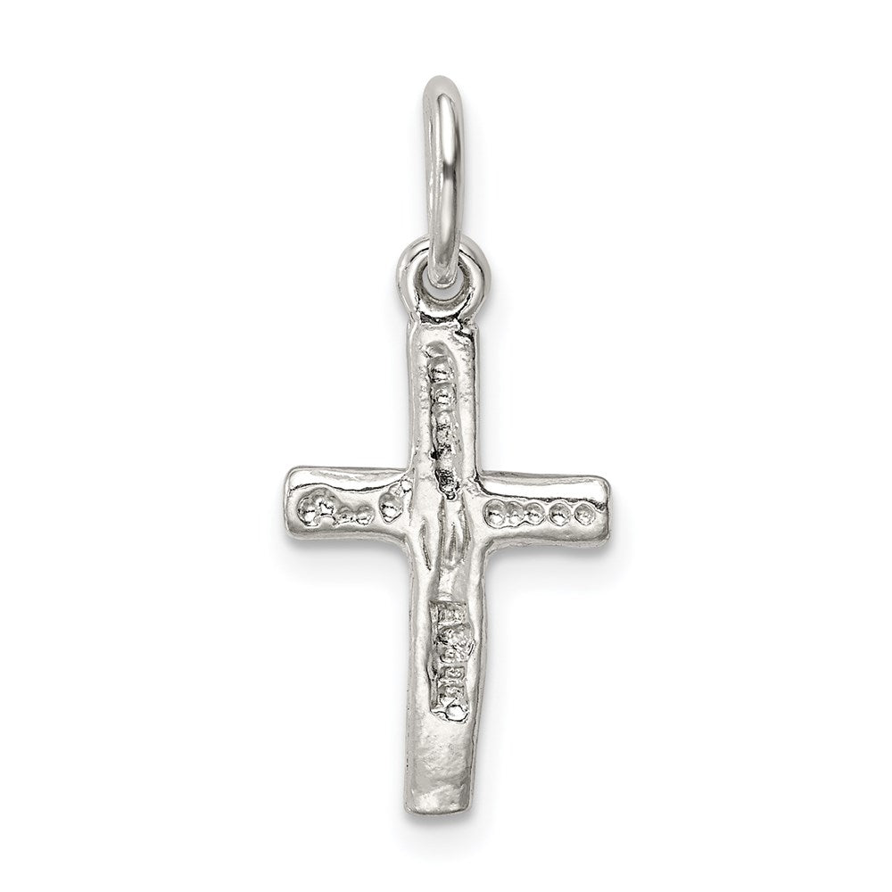 Sterling Silver Small Crucifix Charm QC4369