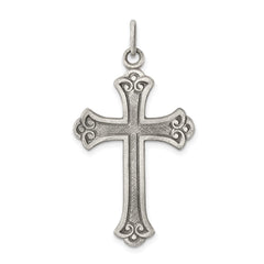 Sterling Silver Antiqued Cross Pendant QC436