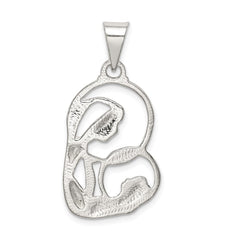 Sterling Silver Blessed Mary & Child Jesus Charm QC4386