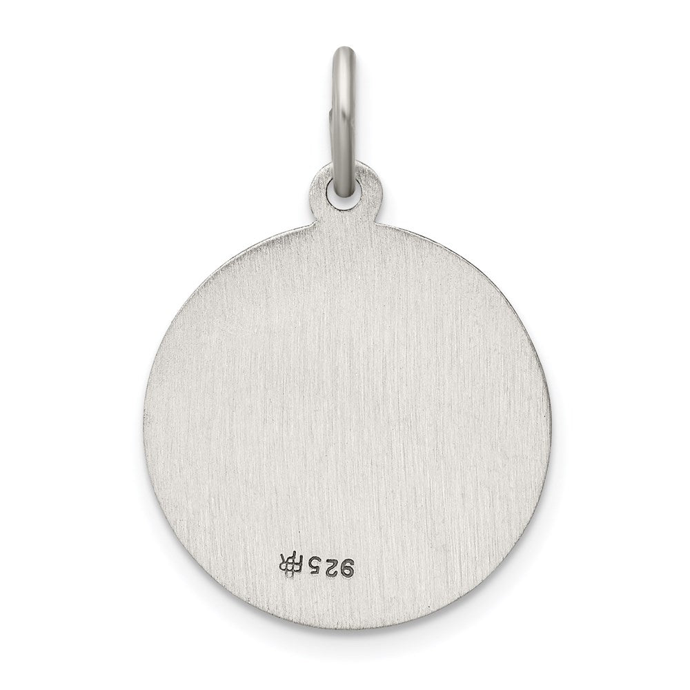 Sterling Silver Antiqued St. Christopher Medal QC439