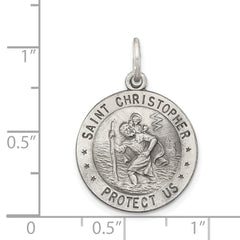 Sterling Silver Antiqued St. Christopher Medal QC439