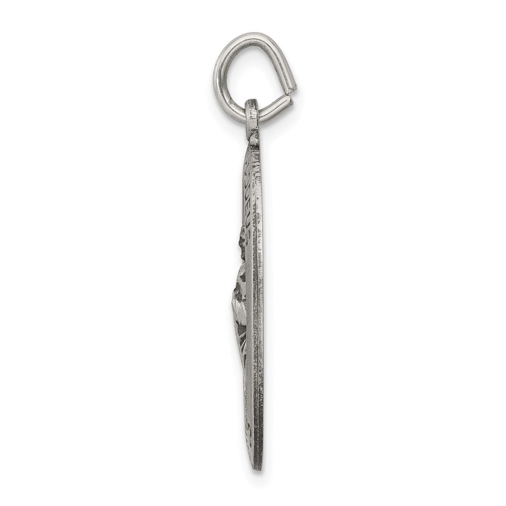 Sterling Silver Antiqued Saint Jude Thaddeus Medal QC442