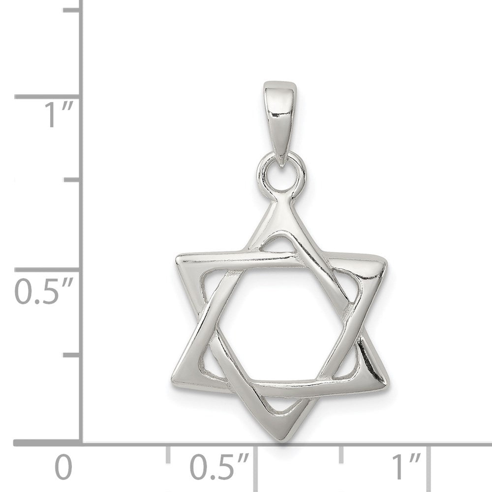 Sterling Silver Star of David Pendant QC4437