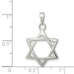 Sterling Silver Star of David Pendant QC4437