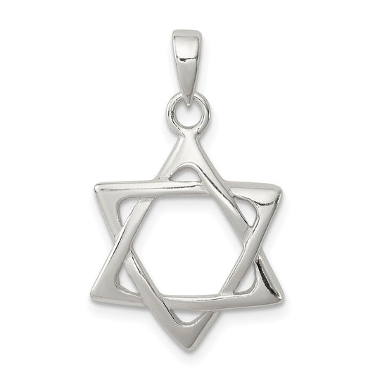 Sterling Silver Star of David Pendant QC4437