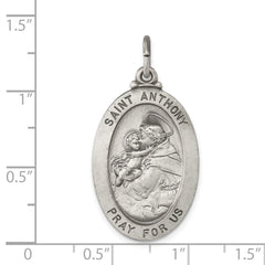 Sterling Silver Antiqued Saint Anthony Medal QC444