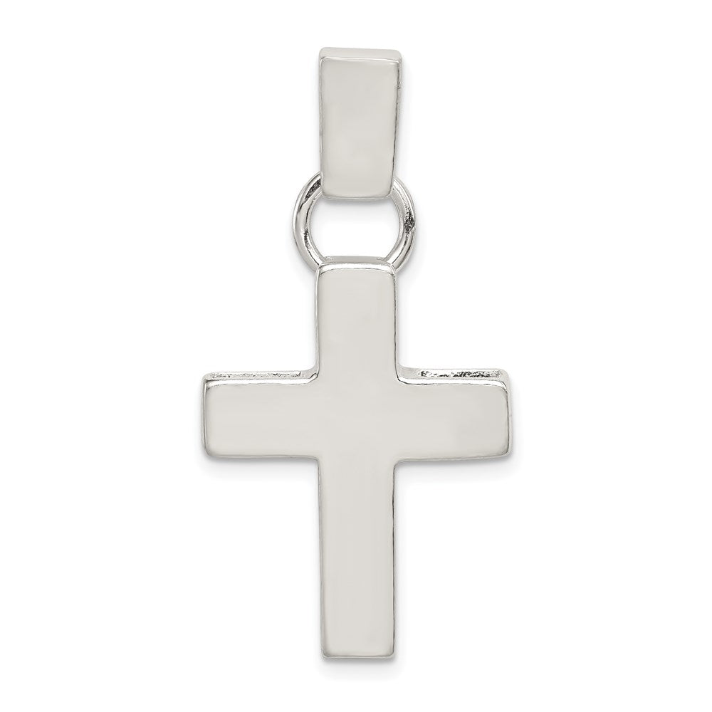 Sterling Silver Hammered Latin Cross Pendant QC4452