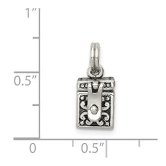 Sterling Silver Antiqued Angel Prayer Box Charm QC4460