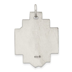 Sterling Silver Antiqued Ecce Homo Medal QC448