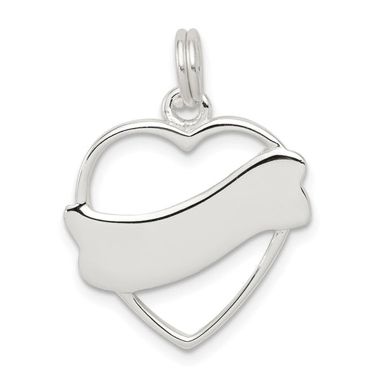Sterling Silver Heart Charm QC4567