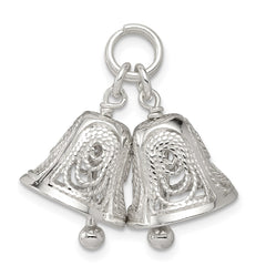 Sterling Silver Bells Charm QC4573