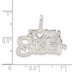 Sterling Silver I (heart) my Sister Pendant QC4580