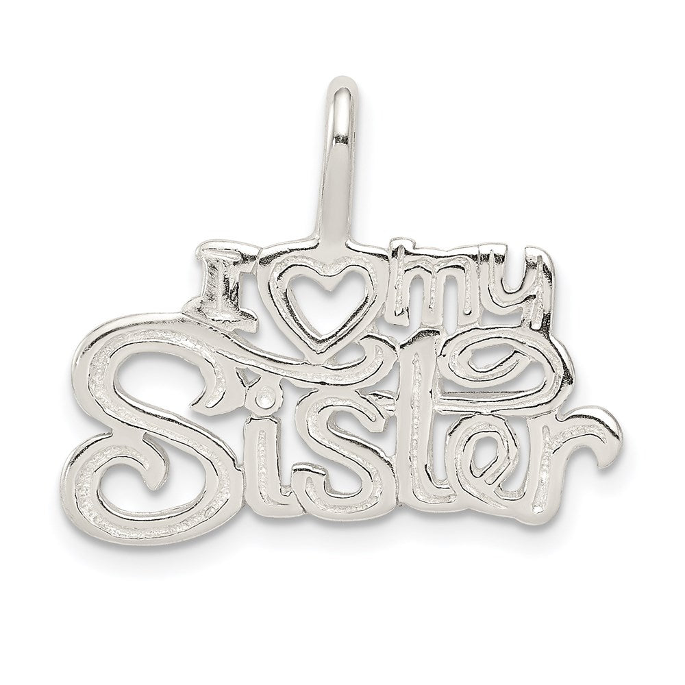 Sterling Silver I (heart) my Sister Pendant QC4580