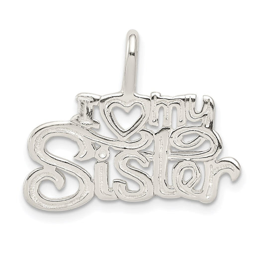 Sterling Silver I (heart) my Sister Pendant QC4580
