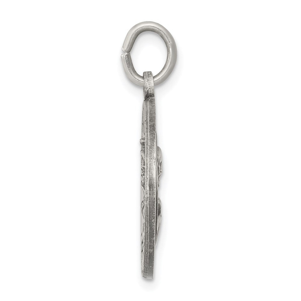 Sterling Silver Antiqued Queen of the Holy Scapular Medal QC459