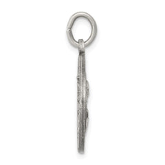 Sterling Silver Antiqued Queen of the Holy Scapular Medal QC459