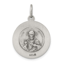 Sterling Silver Antiqued Queen of the Holy Scapular Medal QC459