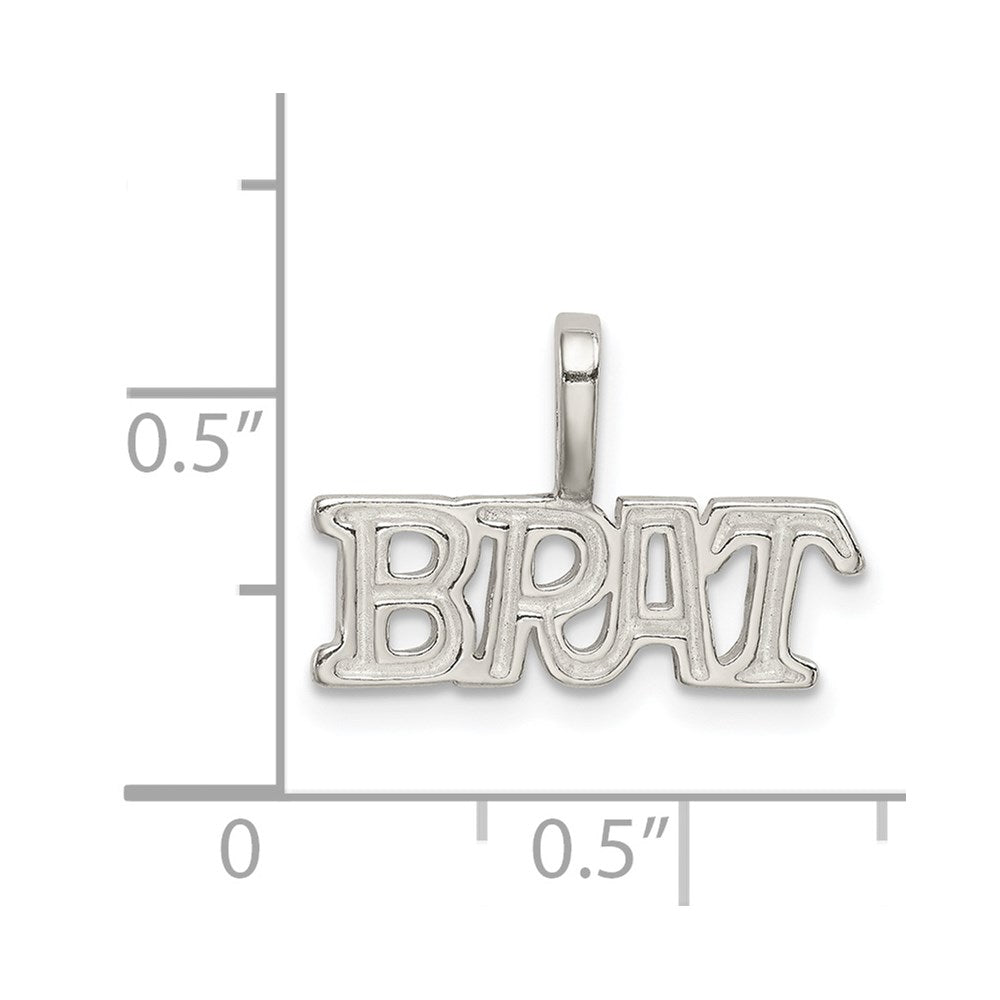 Sterling Silver Brat Pendant QC4596